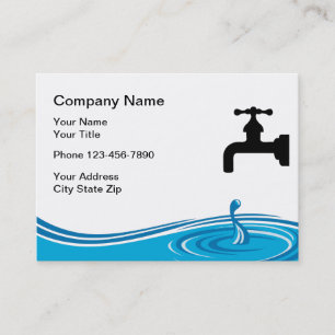 Plumber Water Faucet Leak Business Card