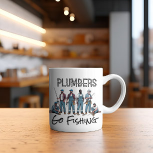 Plumbers Go Fishing Coffee Mug