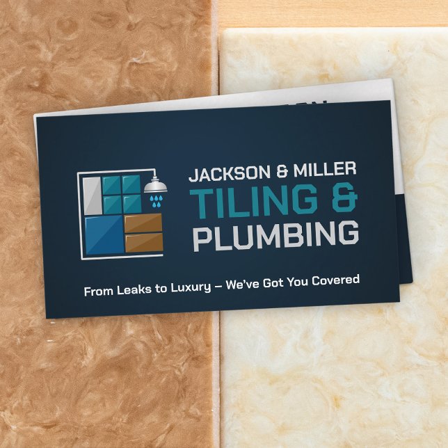 Plumbing and Tiling Services Business Card (Creator Uploaded)