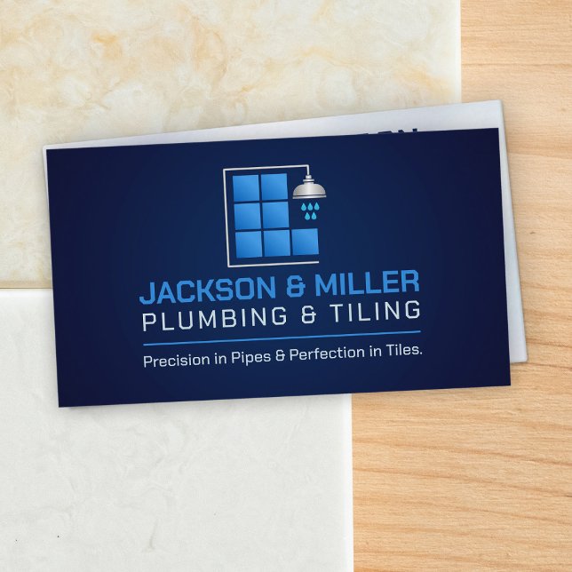 Plumbing and Tiling Services Business Card (Creator Uploaded)