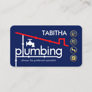 Plumbing Building Water Pipe Frame Business Card