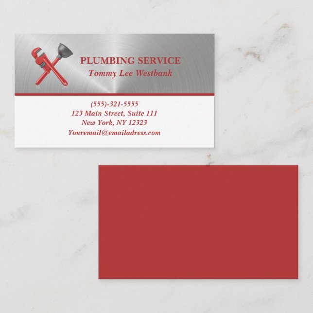 Plumbing  business card (Front/Back)