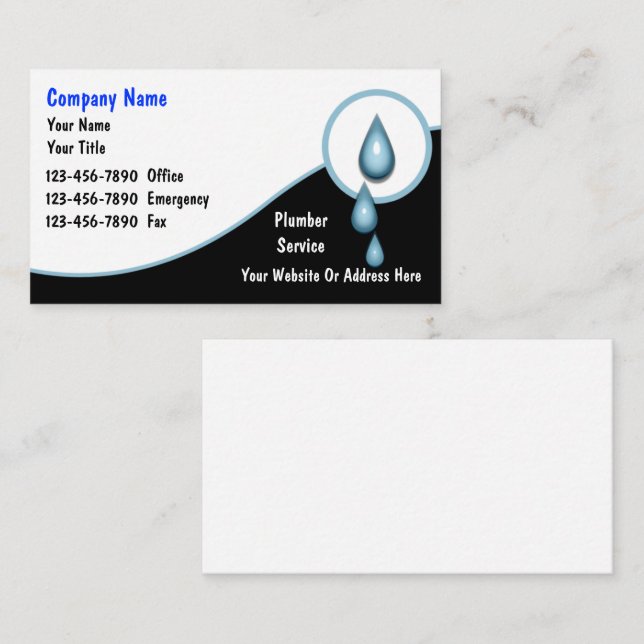 Plumbing Business Cards (Front/Back)
