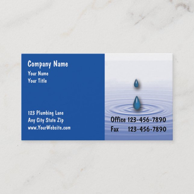 Plumbing Business Cards (Front)