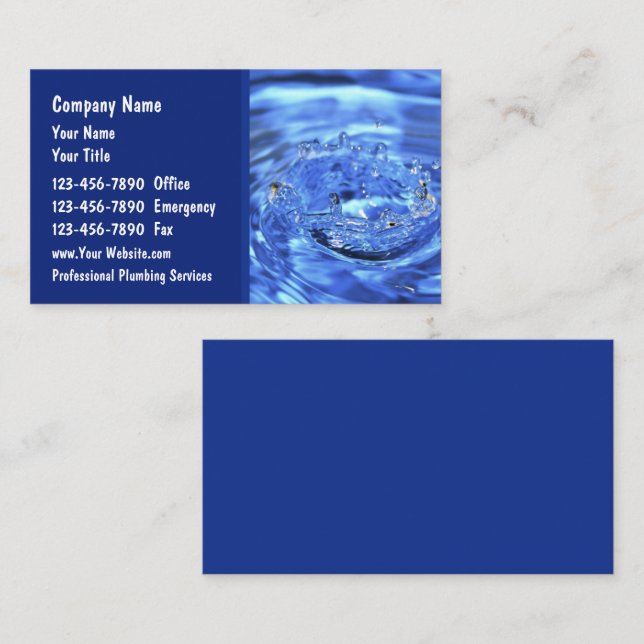 Plumbing Business Cards (Front/Back)