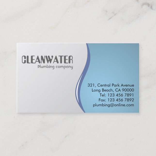 Plumbing - Business Cards (Front)