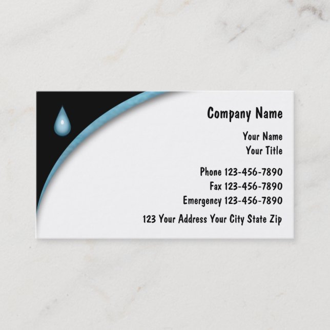 Plumbing Business Cards (Front)
