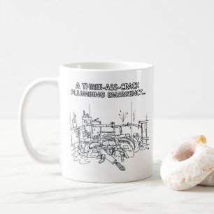 Plumbing Emergency right hand cartoon mug