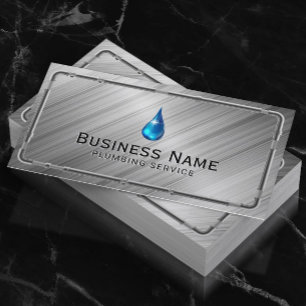 Plumbing Faux Metallic Pipes Pro Repair Service Business Card