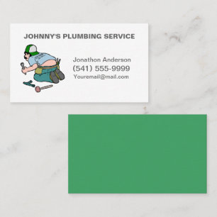 Plumbing Maintenance Service Guy Business Card