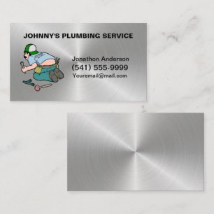 Plumbing Maintenance Service Guy Business Card