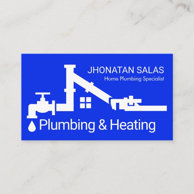 Plumbing Pipe Home Frame Business Card (Front)
