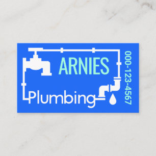 Plumbing Pipeline Frame Leaks Business Card