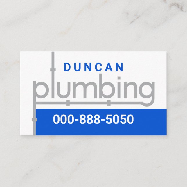 Plumbing Pipeline Leaking Water Business Card (Front)