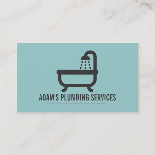 Plumbing Plumber Faucet Water Handyman Maintenance Business Card (Front)