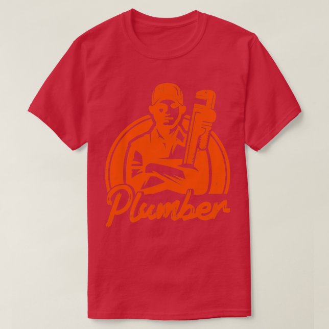 Plumbing Plumber Vintage Plumber T-Shirt (Design Front)