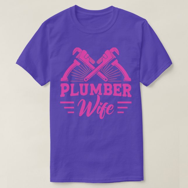 Plumbing Plumber Vintage Plumber Wife T-Shirt (Design Front)