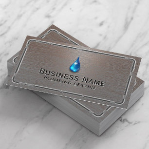 Plumbing Professional Metal Pipes Pro Repair Business Card