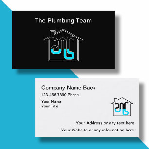 Plumbing Professional Service Team Business Card