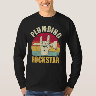 Plumbing rockstar, funny plumber, toilet plunger h T-Shirt