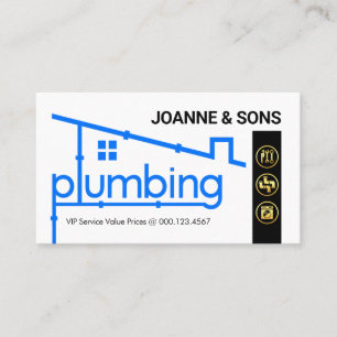 Plumbing Rooftop Pipeline Frame Business Card