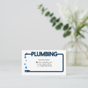 Plumbing service and repair business card