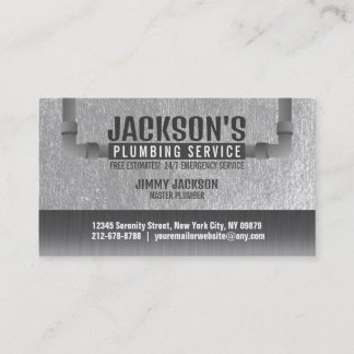 Plumbing Service Business Cards with slogan