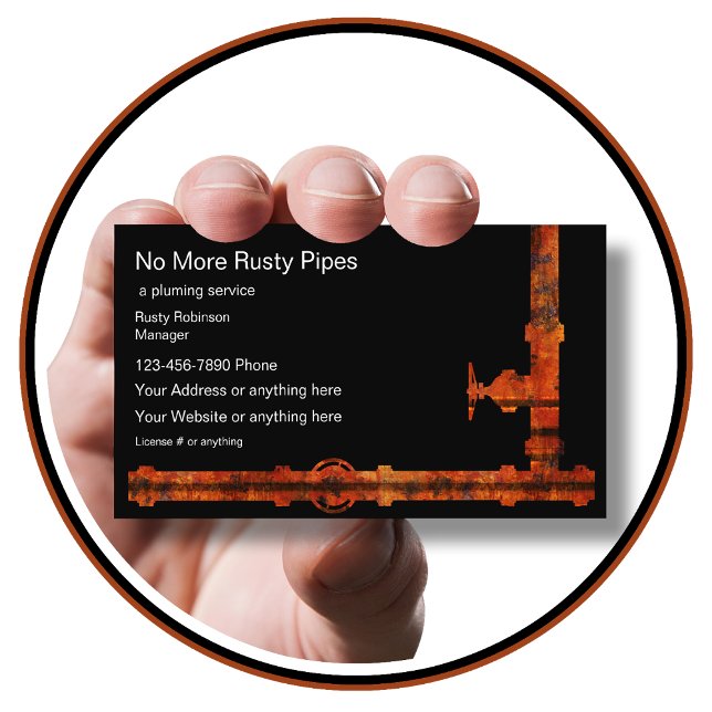 Plumbing Service Unique Business Card (Creator Uploaded)