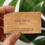 Plumbing Service Vintage Stitched Leather Business Card<br><div class="desc">Vintage Stitched Leather Plumbing Business Cards.</div>