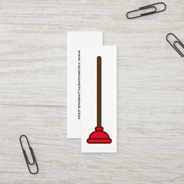 Plumbing services business card template with logo (Front/Back In Situ)