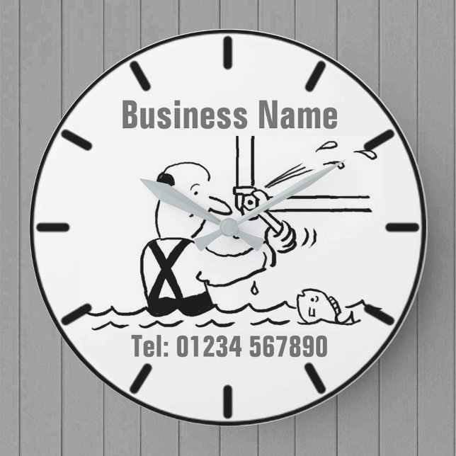 Plumbing Services Cartoon Clock (Creator Uploaded)