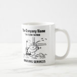 Plumbing Services Cartoon Mug<br><div class="desc">Plumbing Services cartoon on a mug. Add your company name and number.</div>