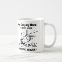 Plumbing Services Cartoon Mug