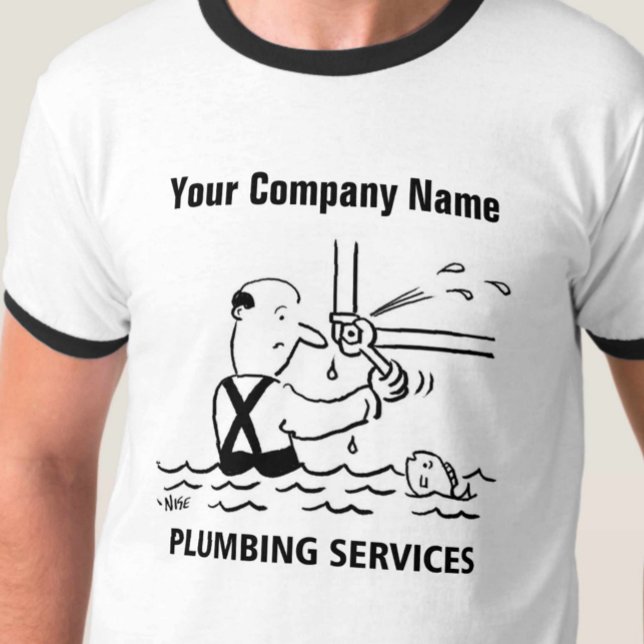 Plumbing Services Cartoon T-Shirt (Creator Uploaded)