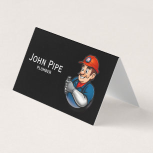 plumbing services logo business card
