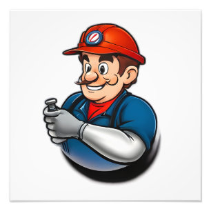 plumbing services logo photo print