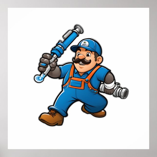 plumbing services logo poster (Front)