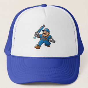 plumbing services logo trucker hat