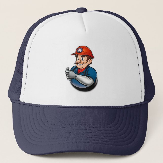 plumbing services logo trucker hat (Front)