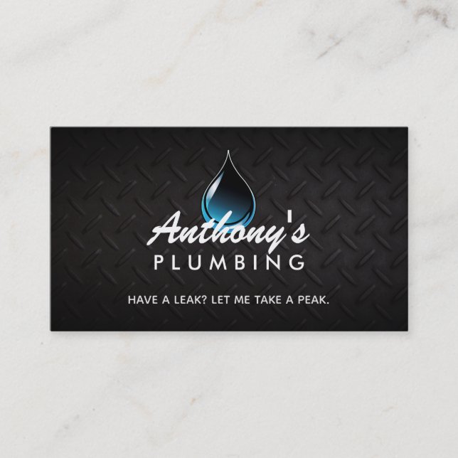 Plumbing Slogans Business Cards (Front)