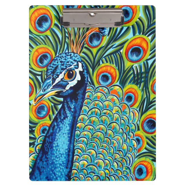 Plumed Peacock I Clipboard (Front)