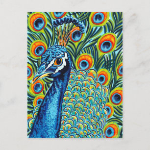 Plumed Peacock I Postcard