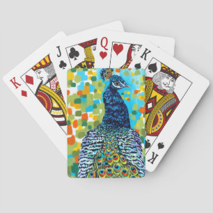 Plumed Peacock II Playing Cards