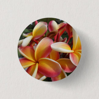 plumeria 3 cm round badge