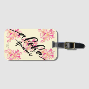 Plumeria Aloha Hawaii Bag Tags