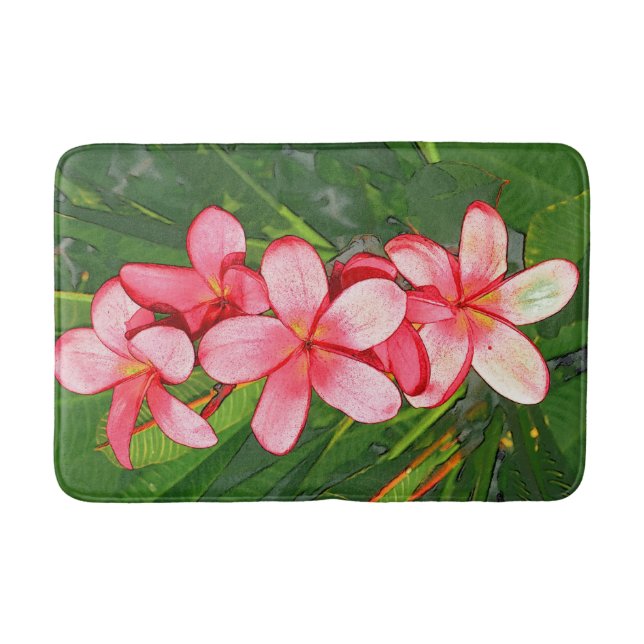 Plumeria Bath Mat (Front)