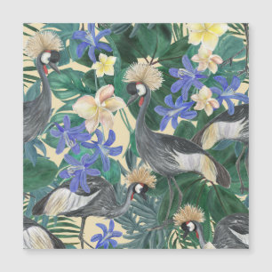 Plumeria Blue Flowers, Watercolor Seamless.