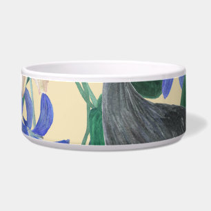 Plumeria Blue Flowers, Watercolor Seamless.