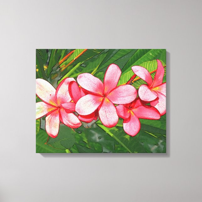 plumeria canvas print (Front)