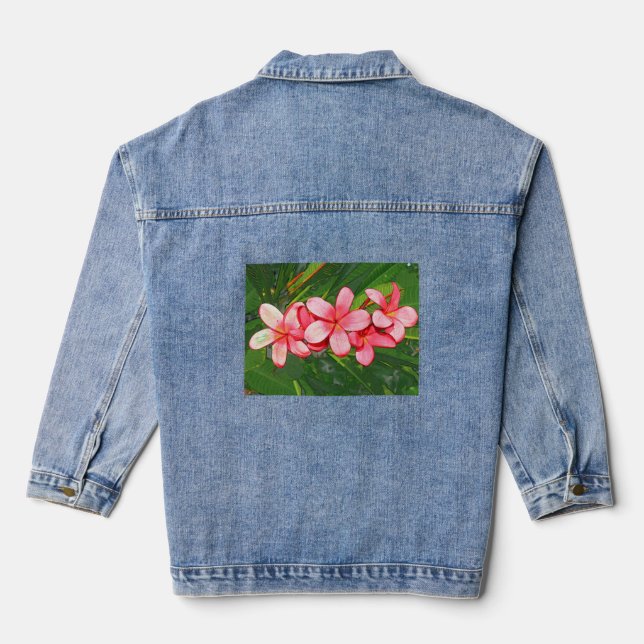 plumeria denim jacket (Back)